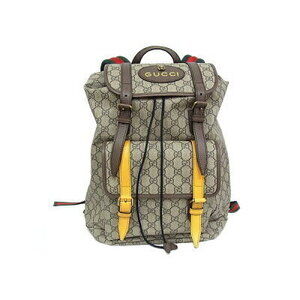 Gucci Supreme Backpack Leather Beige Tan Brown Sherry Line
